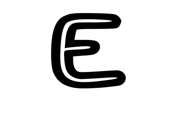 Bold Outlined Comic Mono Letter E Review