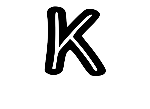 Bold Outlined Comic Mono Letter K Review