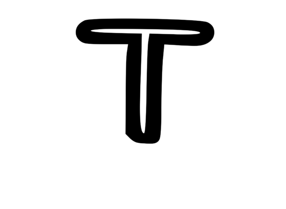 Bold Outlined Comic Mono Letter T Review