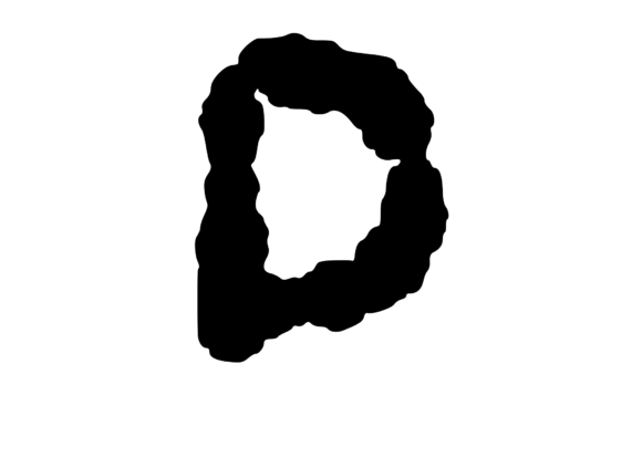 Ink Blot Stain Mono Letter D Review
