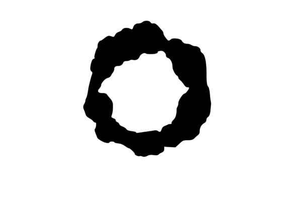 Ink Blot Stain Mono Letter O Review