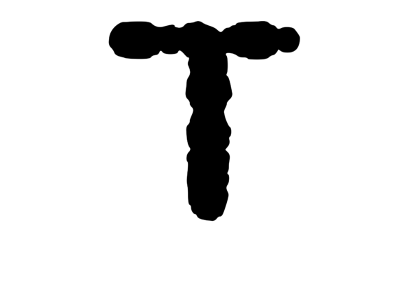Ink Blot Stain Mono Letter T Review
