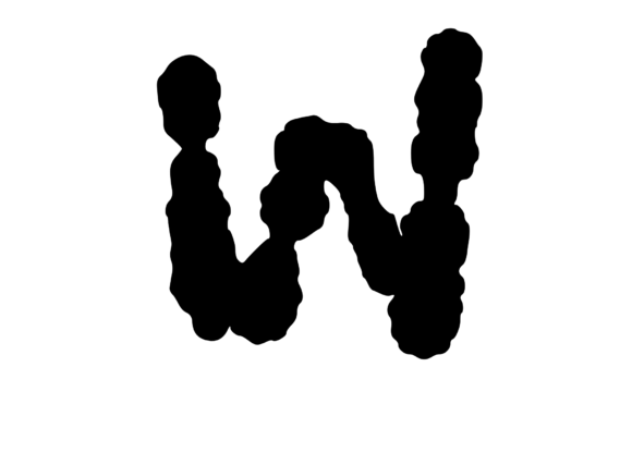 Ink Blot Stain Mono Letter W Review
